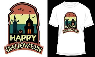 desenho de t-shirt halloween vetor