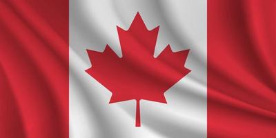 bandeira ondulada do canadá vetor