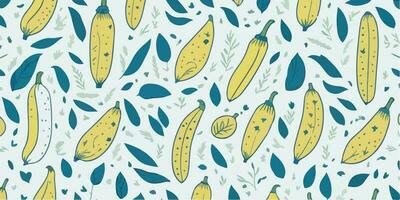 verão bênção, vetor ilustração do banana padrões para período de férias temas