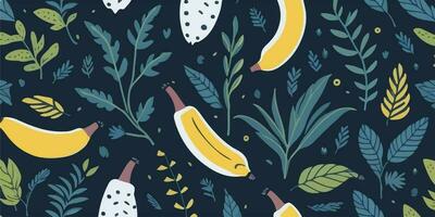 fecundo inspiração, vetor ilustração do banana padrões para verão