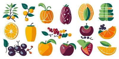vetor ilustração a comemorar uma diverso colheita do saboroso frutas.