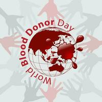 mundo sangue doador dia vetor fundo