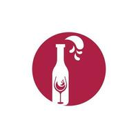 ícone de vinho e modelo de vetor de símbolo
