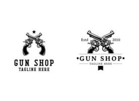 criativo arma de fogo logotipo Projeto. arma de fogo logotipo modelo pronto para usar. arma de fogo vetor