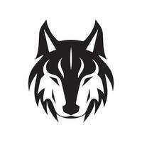 Lobo cabeça logotipo, Lobo ícone, Lobo ilustração projeto, Lobo mínimo logotipo Projeto vetor