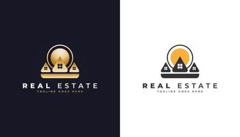 logotipo de luxo imobiliário ouro edifício desenvolvimento imobiliário logotipo de arquitetura e construção vetor