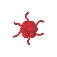 vermelho vírus célula isolado em branco fundo. vetor ilustração. eps 10.