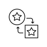 dados troca ícone vetor. transferir em formação ilustração placa. Arquivo conversão símbolo ou logotipo. vetor