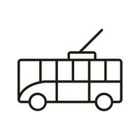 trólebus ícone vetor. público transporte ilustração placa. viagem símbolo ou logotipo. vetor