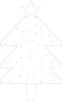 linha arte ilustração do natal árvore para Natal celebração. vetor