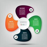 modelo de infográfico de diagrama de negócios ou marketing vetor