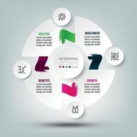 modelo de infográfico de diagrama de negócios ou marketing vetor