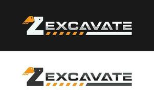 logotipo da escavadeira letra z vetor