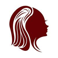 mulheres beleza, salão, spa, cabelo minimalista logotipo Projeto vetor