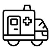 moderno resgate veículo ícone esboço vetor. serviço médico vetor