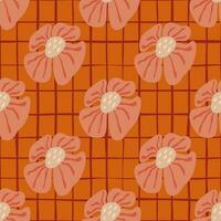 contemporâneo grande broto flor desatado padronizar. fofa estilizado flores fundo. vetor