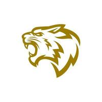 tigre animal mascote cabeça logotipo vetor ilustração