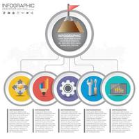 modelos de infográfico de etapa e linha do tempo para diagrama de processo de ilustração vetorial de negócios vetor