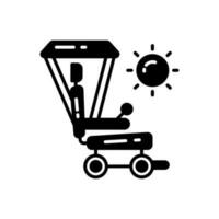 solar cadeira de rodas ícone dentro vetor. ilustração vetor