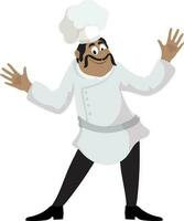 desenho animado personagem do chefe de cozinha. vetor