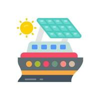 solar barco ícone dentro vetor. ilustração vetor