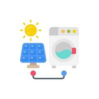 solar alimentado lavando máquina ícone dentro vetor. ilustração vetor