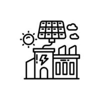 solar alimentado fábrica ícone dentro vetor. ilustração vetor
