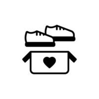 sapatos doação ícone dentro vetor. ilustração vetor