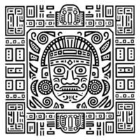 asteca maia totem tatuagem vetor ícone