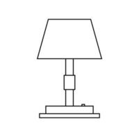 mesa luminária esboço ícone, isolado em branco fundo vetor