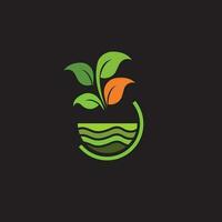 logotipo da planta orgânica vetor