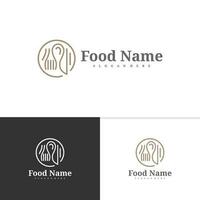 Comida logotipo modelo, criativo Comida logotipo Projeto vetor, Comida logotipo conceitos vetor