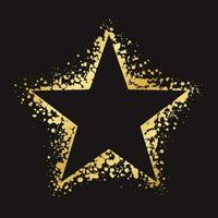 abstrato Estrela em forma ouro tinta Espirrar gráfico vetor