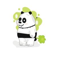 ilustração arte panda peido vetor