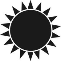 Sol ícone dentro Preto e branco cor. vetor