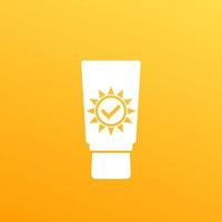 ícone de protetor solar ou tela solar vetor