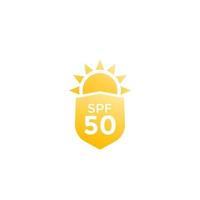 Ícone de vetor de proteção solar UV FPS 50