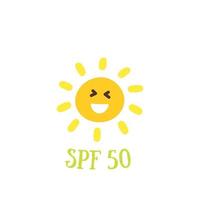 ilustração em vetor fator de proteção solar spf 50