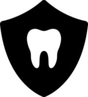 plano estilo dental proteção ícone. vetor