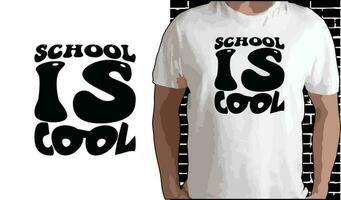 escola é legal t camisa projeto, citações sobre costas para escola, costas para escola camisa, costas para escola tipografia t camisa Projeto vetor