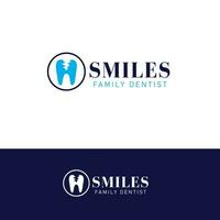 sorrisos família dentista moderno logotipo Projeto modelo vetor