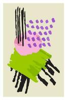 criativo minimalista mão pintado abstrato artístico fundo. pintura tinta escova textura forma, rabisco objeto, mancha obra de arte para parede decoração, poster, bandeira, cartão postal Projeto. vetor ilustração
