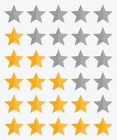 ícone de avaliação de cinco estrelas vetor
