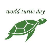 mundo tartaruga dia celebração vetor