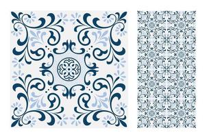 padrões de azulejos vintage antigos sem costura vetor