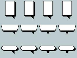 discurso caixa definir, quadro, Armação para mensagem. vetor