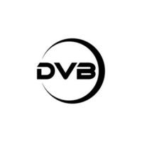 dvb carta logotipo Projeto dentro ilustração. vetor logotipo, caligrafia desenhos para logotipo, poster, convite, etc.