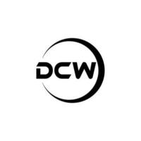 dcw carta logotipo Projeto dentro ilustração. vetor logotipo, caligrafia desenhos para logotipo, poster, convite, etc.