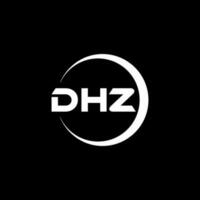 dhz carta logotipo Projeto dentro ilustração. vetor logotipo, caligrafia desenhos para logotipo, poster, convite, etc.