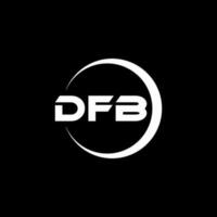 dfb carta logotipo Projeto dentro ilustração. vetor logotipo, caligrafia desenhos para logotipo, poster, convite, etc.